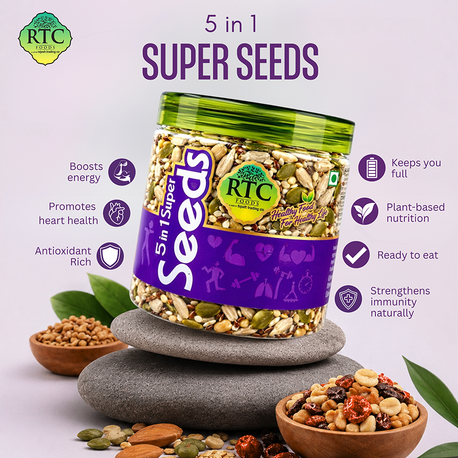 5 In 1 Super Seed Mix (Jar) - Image 3